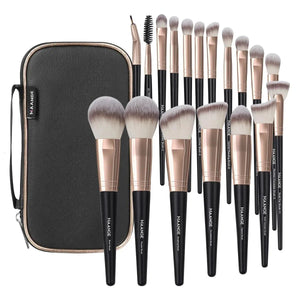 18-Piece Professional Brushes Set With Bag - Glam Warehouse