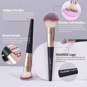 18-Piece Professional Brushes Set With Bag - Glam Warehouse