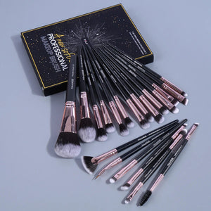 20Pcs Makeup Brushes with Box Professional Cosmetic Powder Eye Shadow Foundation Blush Blending Beauty Tool For Women - Glam Warehouse