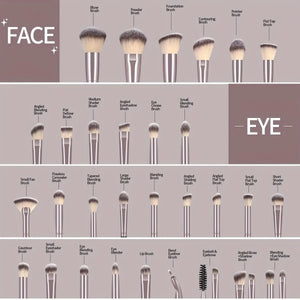 30pcs Professional Makeup Brush Set with Bag - Glam Warehouse