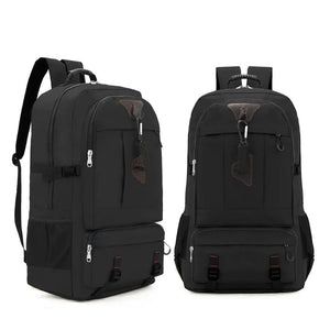 60L Travel Boarding Backpack Outdoor Trekking Luggage Hiking Camping Rucksack Large Capacity Storage Backpack(Black) - Glam Warehouse