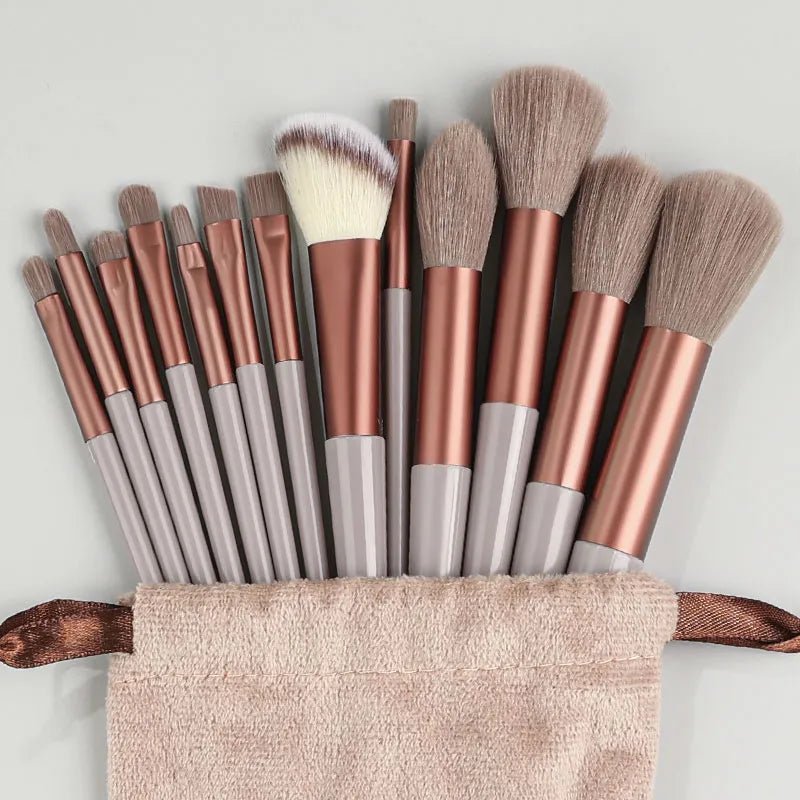 8/13PCS Makeup Brushes Set Fluffy Soft for Beauty Cosmetics - Glam Warehouse