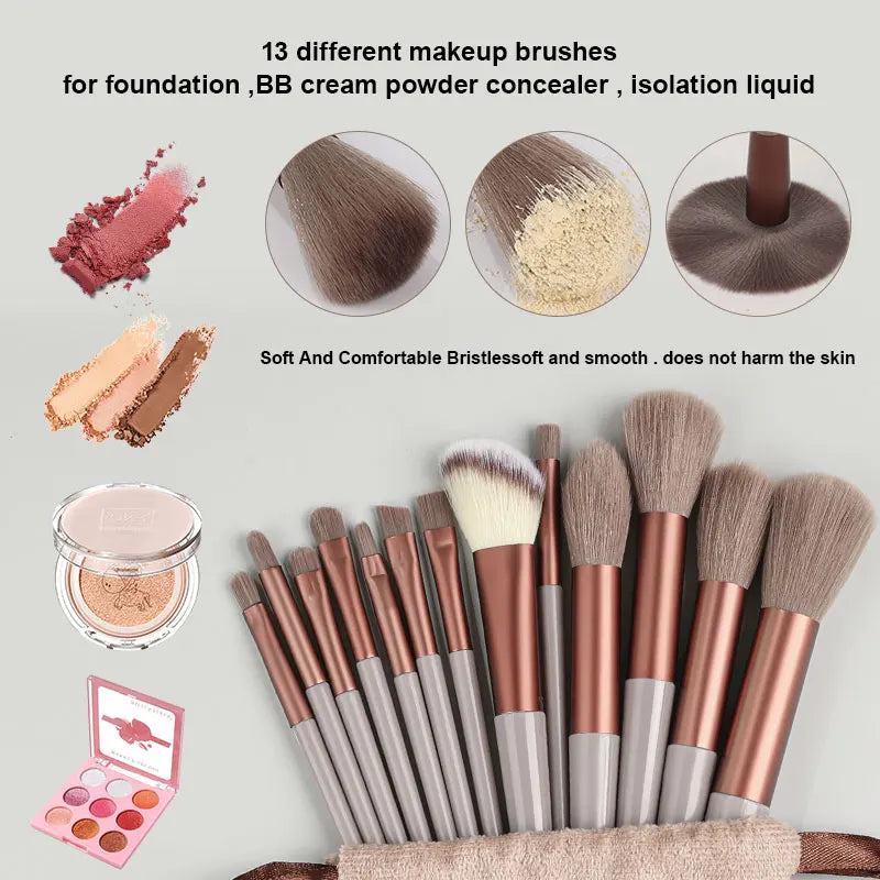 8/13PCS Makeup Brushes Set Fluffy Soft  for Beauty Cosmetics