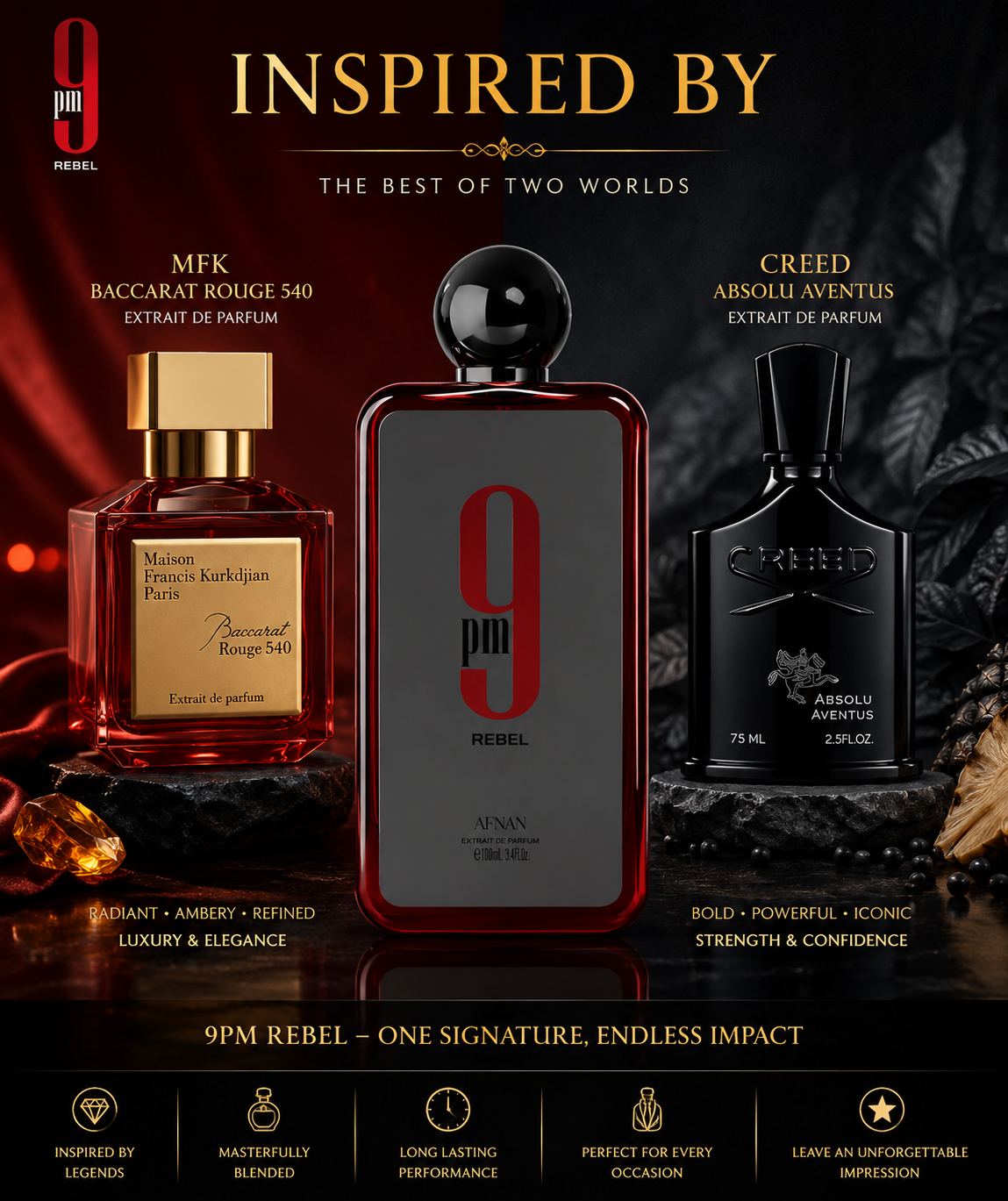 Afnan 9PM Rebel Eau de Parfum (100ml)