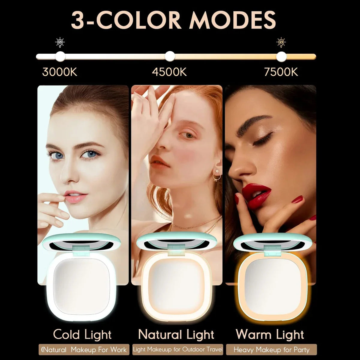 Compact Travel Makeup Mirror for Handbag