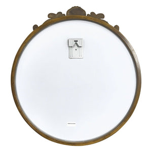 Baroque Antique Round Wall Mirror D�cor 60x64.5cm - Glam Warehouse