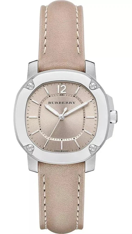 Burberry The Britain Brown Dial Brown Leather Strap Watch For Women Bby1700
