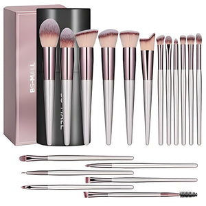 Champagne Gold Makeup Brush Set (18-Piece): Professional, Cruelty-Free for Foundation, Blush & Eyeshadow, Ideal for Aussies - Glam Warehouse