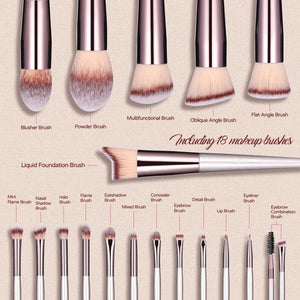 Champagne Gold Makeup Brush Set (18-Piece): Professional, Cruelty-Free for Foundation, Blush & Eyeshadow, Ideal for Aussies - Glam Warehouse