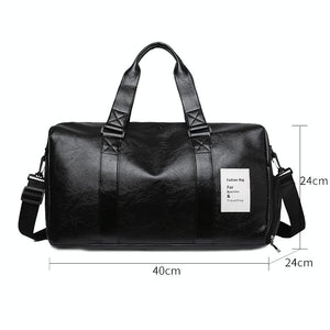 Compact Travel Bag with Shoe Storage - Black - Glam Warehouse