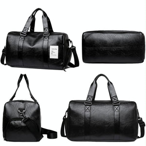 Compact Travel Bag with Shoe Storage - Black - Glam Warehouse