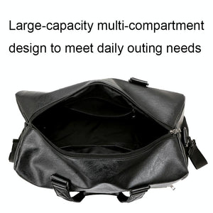 Compact Travel Bag with Shoe Storage - Brown - Glam Warehouse