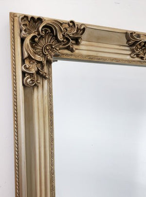 Deluxe French Provincial Ornate Mirror - Champagne - 90cm x 170cm - Glam Warehouse