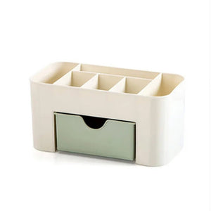Double Layer Plastic Makeup Organizers Storage Box Cosmetic Drawers - Glam Warehouse