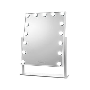 Embellir Makeup Mirror 40x50cm Hollywood Vanity with LED Light Rotation Tabletop - Glam Warehouse