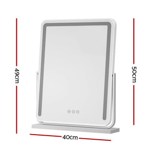 Embellir Makeup Mirror 40x50cm Hollywood Vanity with LED Light Strip Rotation - Glam Warehouse
