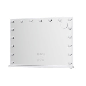 Embellir Makeup Mirror 80x60cm Hollywood Vanity with LED Light Tabletop White - Glam Warehouse