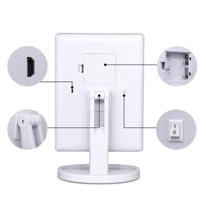 Embellir Tri-fold Makeup Mirror 1X2X3X Magnifying with LED Light Travel Portable - Glam Warehouse