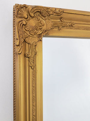 French Provincial Ornate Mirror - Country Gold - Medium 70cm x 170cm - Glam Warehouse