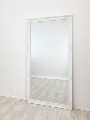 French Provincial Ornate Mirror - WHITE - X Large 100cm x 190cm - Glam Warehouse