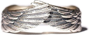 JZ.FZSEDQ Wings Ring Fashion Creative Feather Angel Ring Open Adjustable Guardian Ring for Women - Glam Warehouse