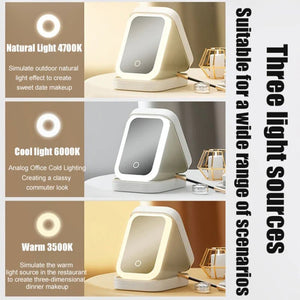 LED Mirror Cosmetics Storage Box - Glam Warehouse