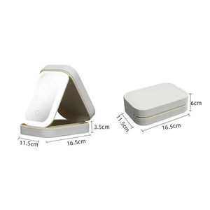 LED Mirror Cosmetics Storage Box - Glam Warehouse