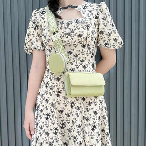Light Green 2-piece combination new mobile phone shoulder bag niche design one-shoulder messenger bag mobile phone bag multi-function wide shoulder strap mother-and-child bag - Glam Warehouse