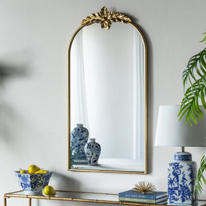MARION TALL GOLD WALL MIRROR - Glam Warehouse
