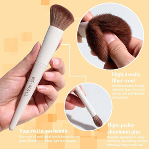 Matte Beige Makeup Brush Set (18-Piece): Professional, Cruelty-Free for Foundation, Blush & Eyeshadow, Ideal for Aussies - Glam Warehouse