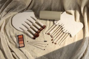 Matte Beige Makeup Brush Set (18-Piece): Professional, Cruelty-Free for Foundation, Blush & Eyeshadow, Ideal for Aussies - Glam Warehouse
