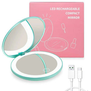 Mini Travel LED Makeup Mirror - Glam Warehouse