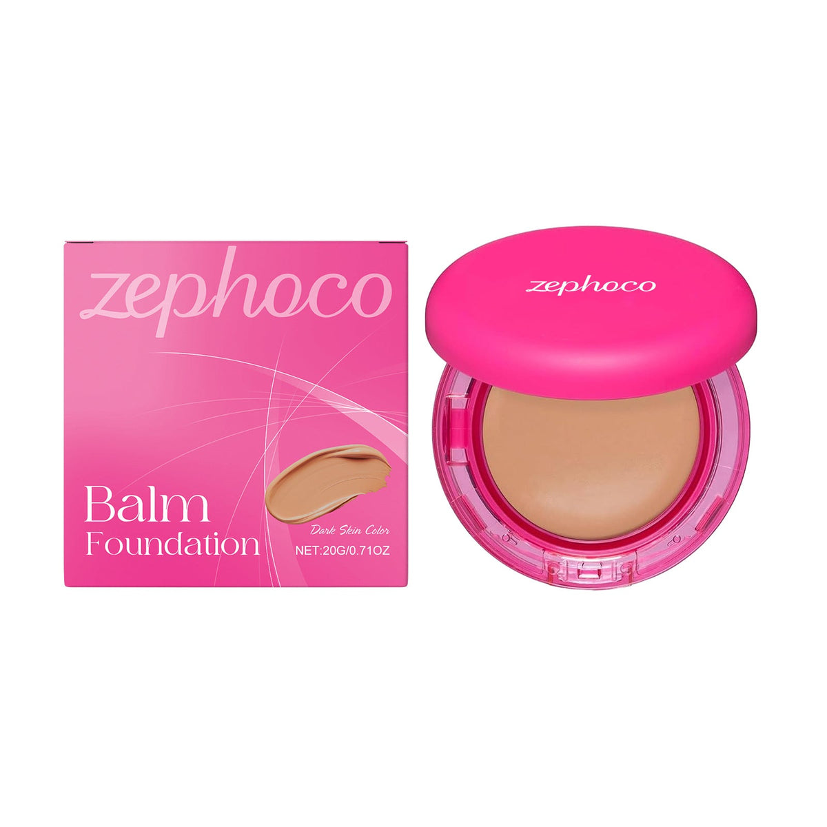Moisturizing Balm Foundation - Lightweight Texture, Long-Lasting Natural Coverage(Dark skin tone) - Glam Warehouse