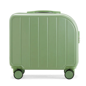 Olive Green 18-Inch Lightweight Carry-On Luggage - Waterproof & Anti-Theft Suitcase with Silent Universal Wheels - Glam Warehouse
