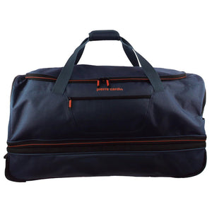 Pierre Cardin Trolley Bag Large Soft Travel Luggage Wheeled Duffle 82 Cm - Navy - Glam Warehouse