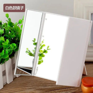 Portable Makeup Mirror with Hand Folding Led Mirror Lamp - Glam Warehouse