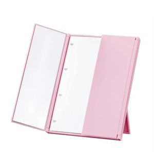 Portable Makeup Mirror with Hand Folding Led Mirror Lamp - Glam Warehouse