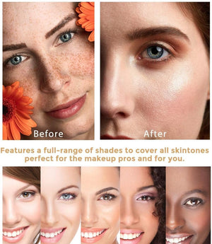 ReviGLam TLM Colour Changing Liquid Foundation Hides Wrinkles & Lines, BB Cream Makeup Base Concealer Cover Moisturizing Fluid for all Skin Tone SPF15, Pack of 2 - Glam Warehouse