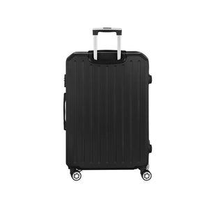 Wanderlite 28-inch Luggage Set with TSA Lock�ABS Hard Shell Travel Suitcase Organiser Luggage Case Black - Glam Warehouse