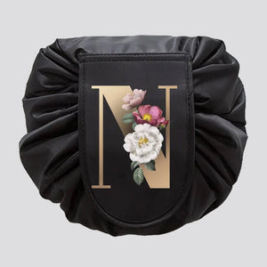 Women's Drawstring Cosmetic Bag Organizer T Gold Series - Glam Warehouse