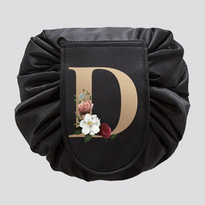 Women's Drawstring Cosmetic Bag Organizer T Gold Series - Glam Warehouse
