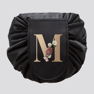 Women's Drawstring Cosmetic Bag Organizer T Gold Series - Glam Warehouse