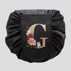 Women's Drawstring Cosmetic Bag Organizer T Gold Series - Glam Warehouse