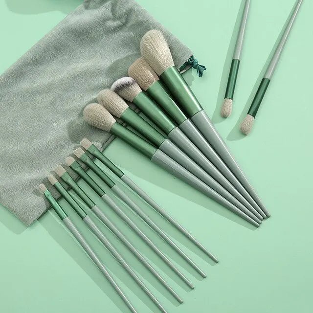 13 PCS Makeup Brushes Set Eye Shadow Foundation - Glam Warehouse