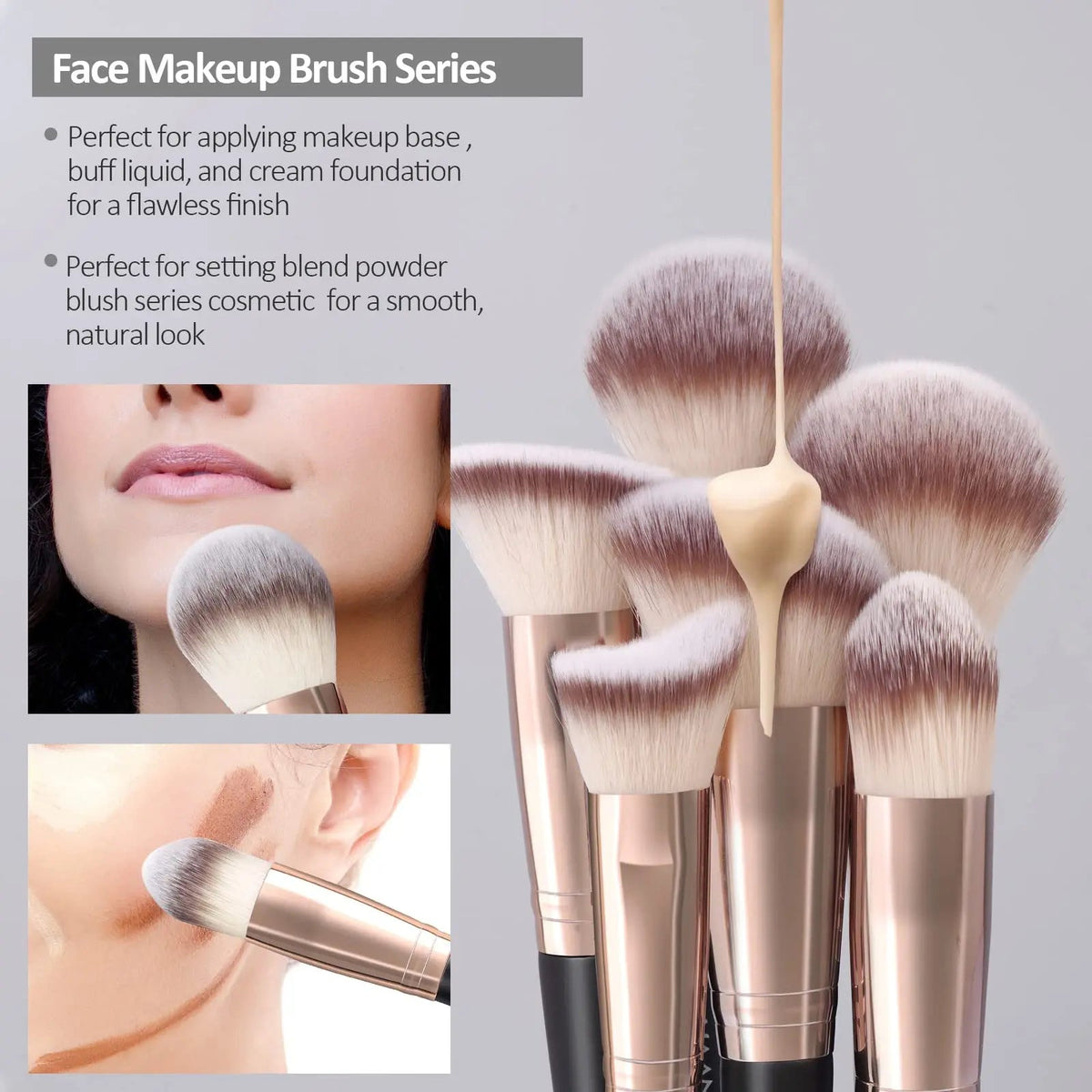 18-Piece Professional Brushes Set With Bag - Glam Warehouse