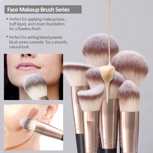 18-Piece Professional Brushes Set With Bag - Glam Warehouse