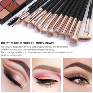 18-Piece Professional Brushes Set With Bag - Glam Warehouse