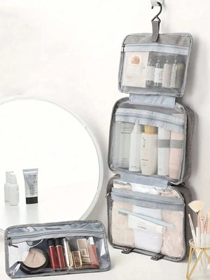 1pc Multi-Functional Foldable Dry And Wet Separation Cosmetic Bag - Glam Warehouse