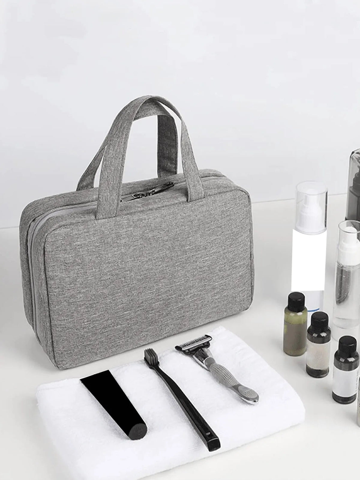 1pc Multi-Functional Foldable Dry And Wet Separation Cosmetic Bag - Glam Warehouse