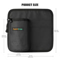 2 Pcs Black Hands-Free Luggage Handle Travel Cup Holder & Organizer Pouch - Glam Warehouse